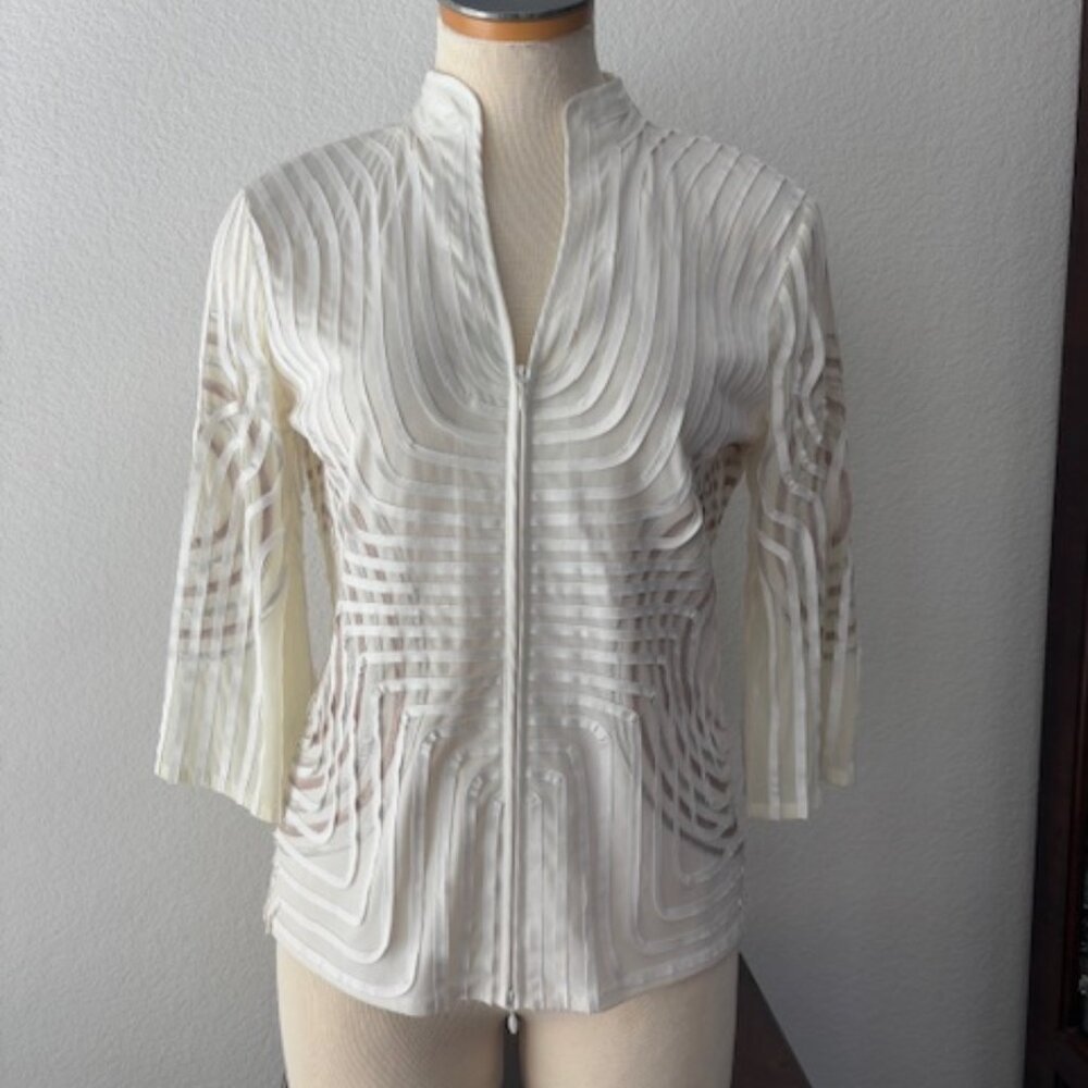 Obstinee by IKA Ribbon zippered shirt size  8